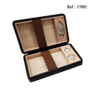 Cave de voyage noire avec hygromètre, humidificateur & coupe-cigares