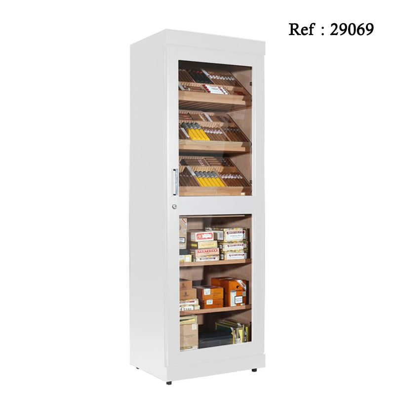 Armoire à cigares Roma Blanche Adorini avec système d'humidification électronique - 3100 cigares -Jagsmoke