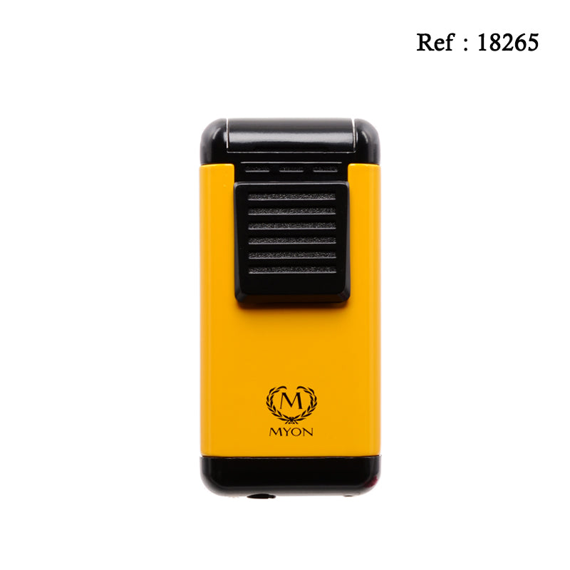 Briquet Cigares triple jet Edition Racing Myon Jaune - Jagsmoke