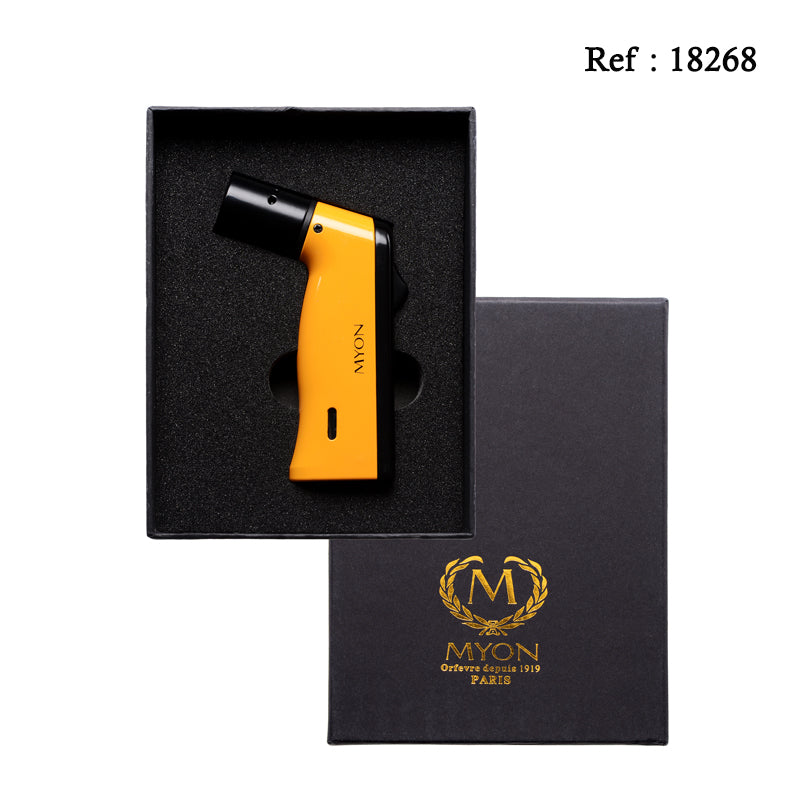 Briquet Cigares de table quadruple jet Edition Racing Myon Jaune - Jagsmoke