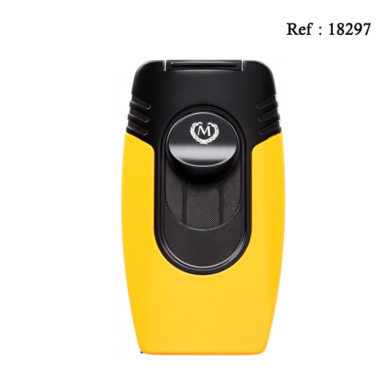 Briquet Cigares de table quadruple jet Edition Racing Myon Jaune - Jagsmoke