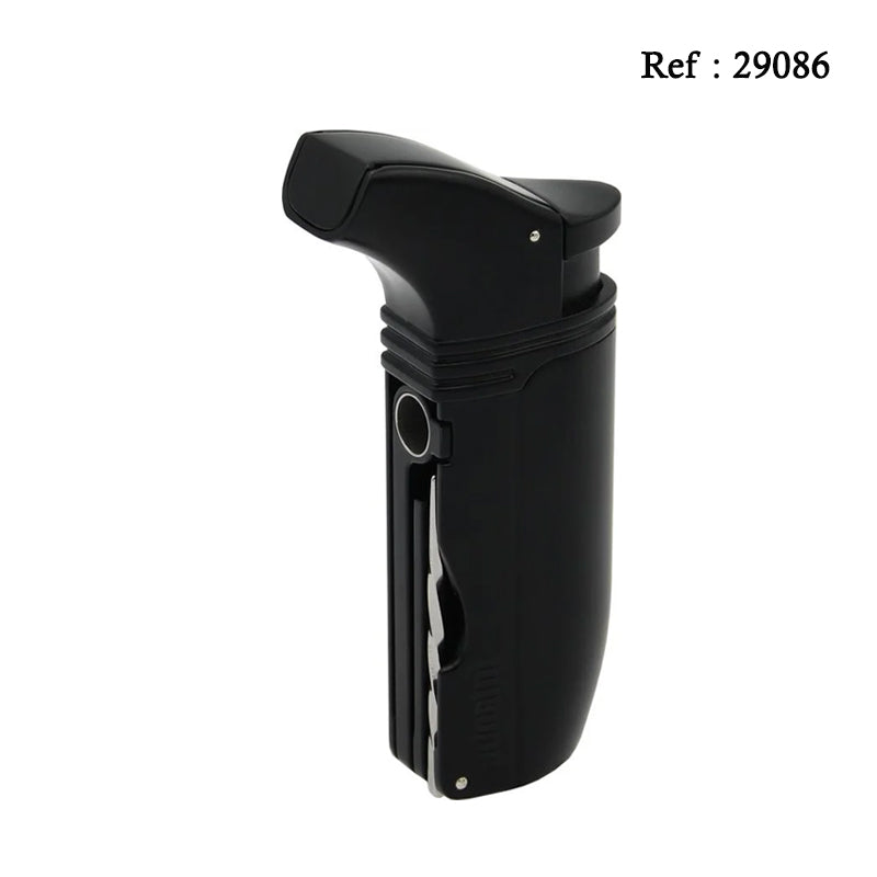 Briquet Cigares double jet Noir Adorini - Jagsmoke®