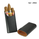 Etui Noir en cuir Adorini 3 cigares - Jagsmoke