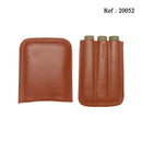 Etui Marron en cuir véritable Sareva 3 cigares - Jagsmoke