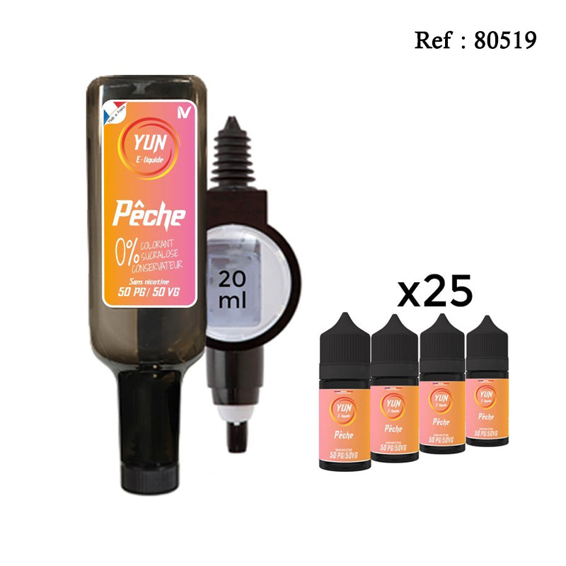 Pack E-liquide Pêche 500mL YUN + Boosters offerts - Jagsmoke