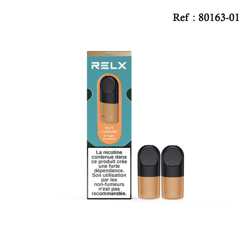 Pod Pro-2 RELX Nuit cubaine 18mg/mL - Jagsmoke