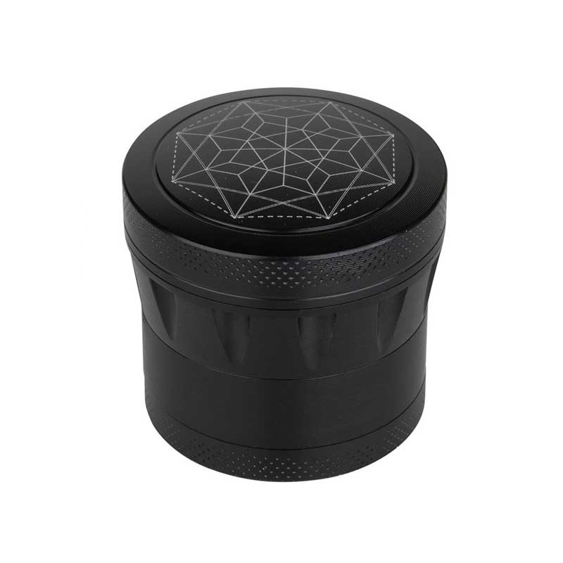 Grinder métal Noir Mandala 4.3cm - Jagsmoke®