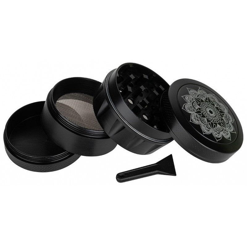 Grinder métal Noir Mandala 4.3cm - Jagsmoke®