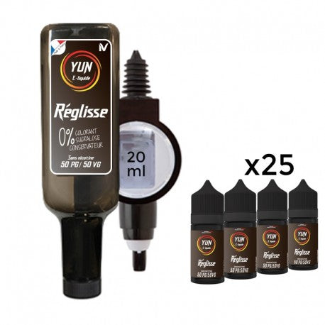 Pack E-liquide YUN Reglisse 500mL + Boosters offerts - Jagsmoke